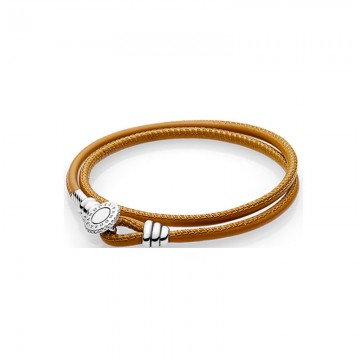 Moments Double Loop Leather Bracelet DOS9913