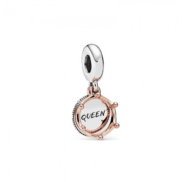 Queen And Crown Pendant Charm DOR9841