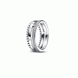 Fashion Logo Silver Ring DOZ9684