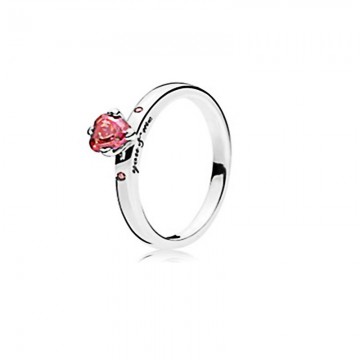 Pink heart Silver Ring DOZ9828