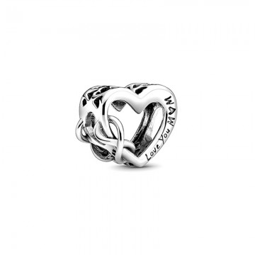 Love Mom Sterling Silver Charm DOCY9797