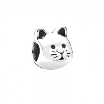 Curious Cat Silver Charm DOCY9941